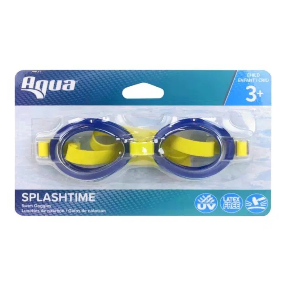 Aqua Splashtime Kids Goggles in Blue and Yellow 3+